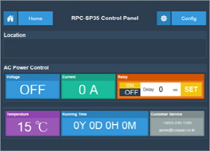 RPC-SP35 control web page